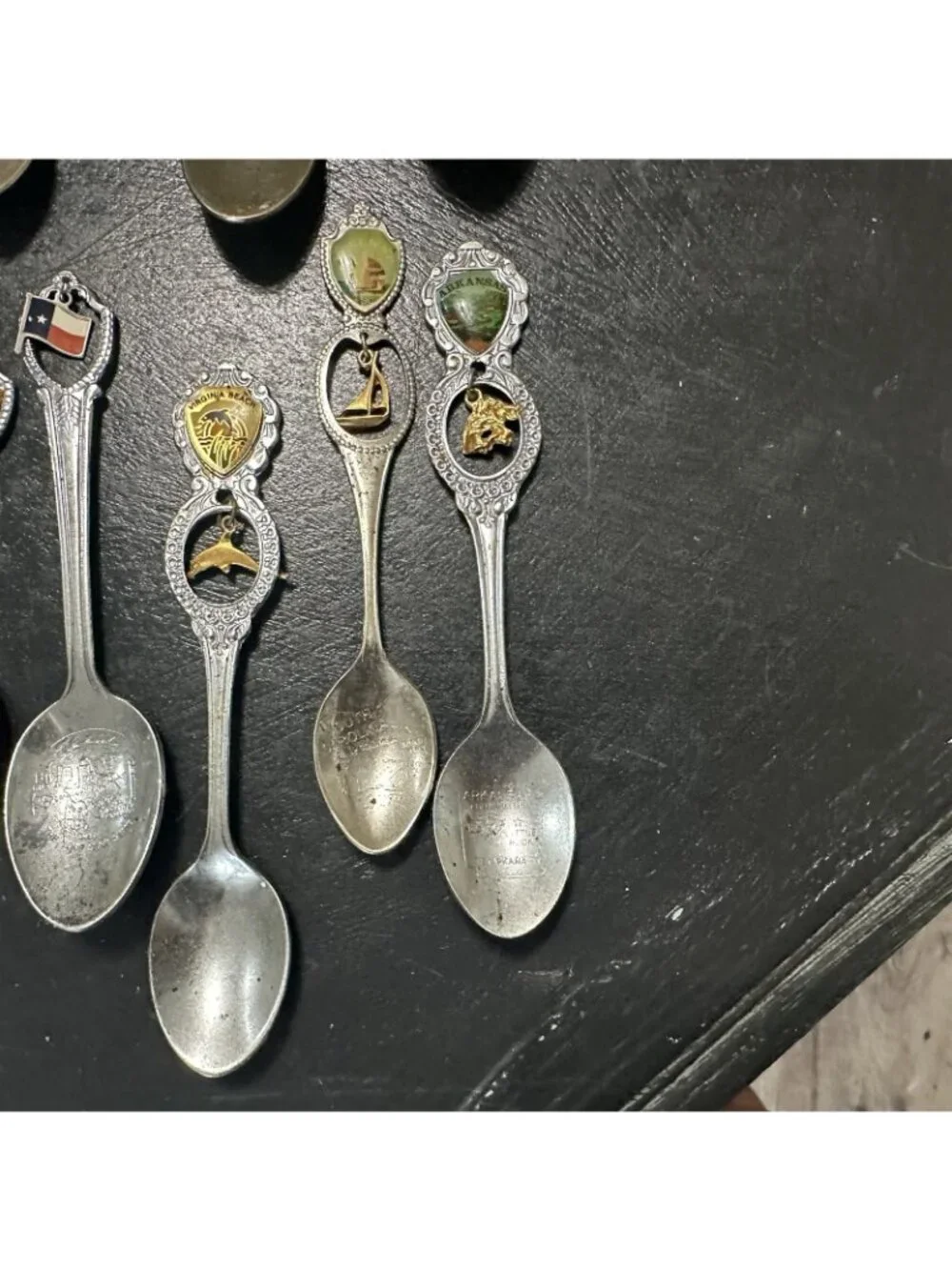 15 PIECE LOT VINTAGE COLLECTIBLE SOUVENIR SPOON USA STATES Japan